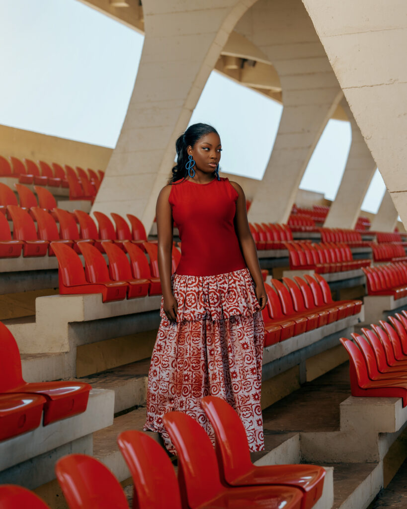 Adobea drop waist dress